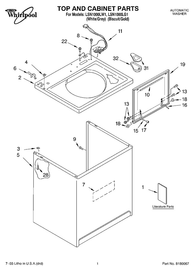 Diagram for LSN1000LW1