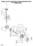 Diagram for 08 - Brake, Clutch, Gearcase, Motor And Pump Parts