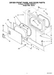 Diagram for 02 - Dryer Front Panel And Door Parts