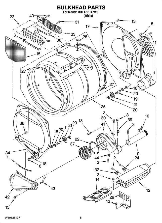 Diagram for MDE17PDAZW0