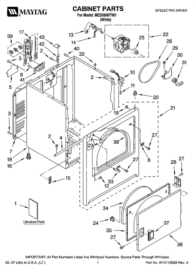 Diagram for MED5800TW0