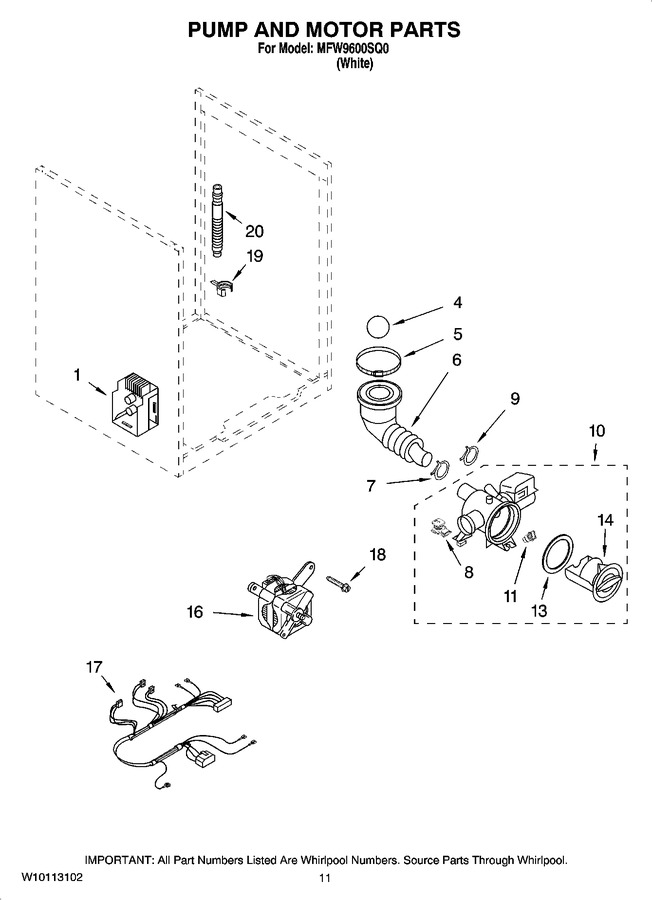 Diagram for MFW9600SQ0