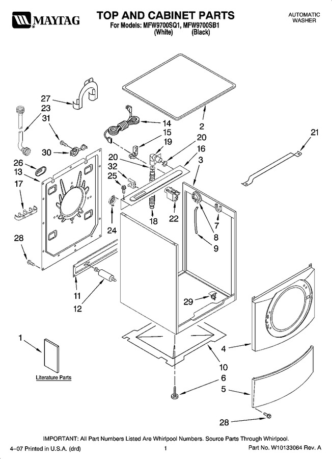 Diagram for MFW9700SQ1