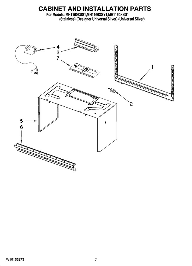 Diagram for MH1160XSD1