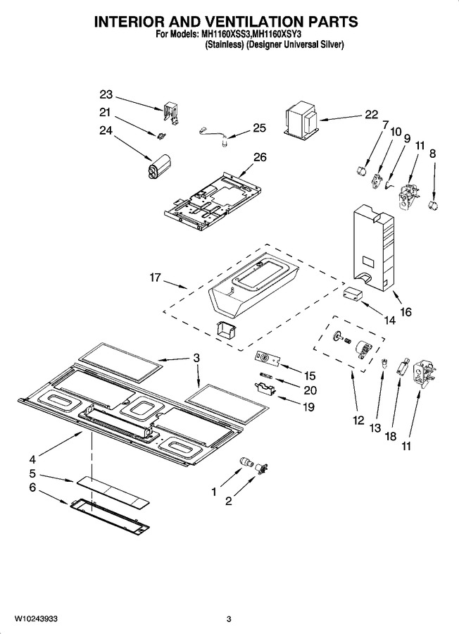 Diagram for MH1160XSY3