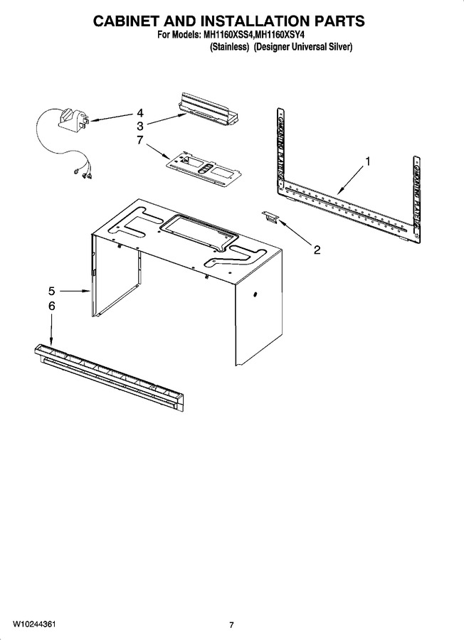 Diagram for MH1160XSY4