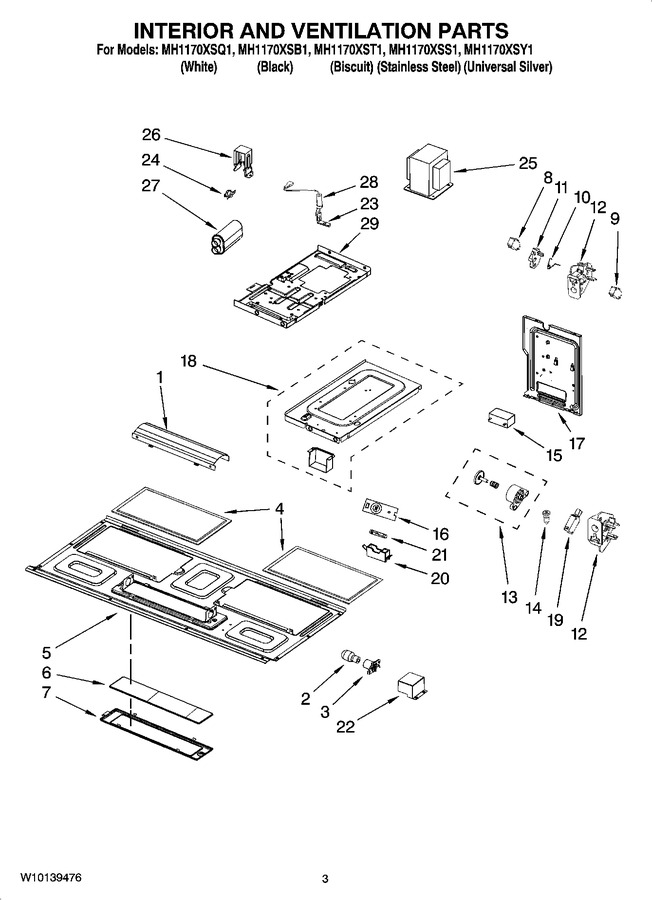 Diagram for MH1170XSY1