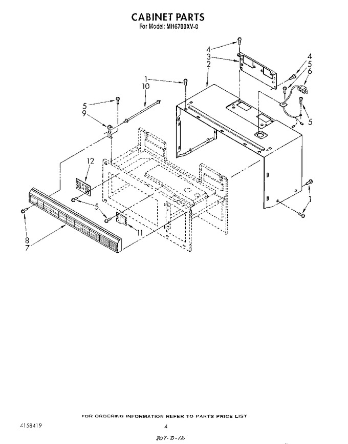 Diagram for MH6700XV0