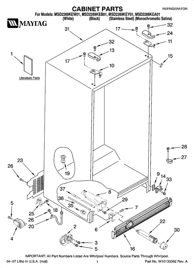 Diagram for MSD2269KEB01