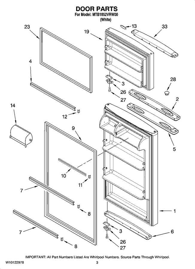 Diagram for MTB1852VRW00