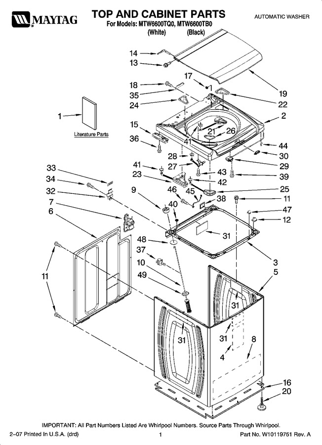 Diagram for MTW6600TB0