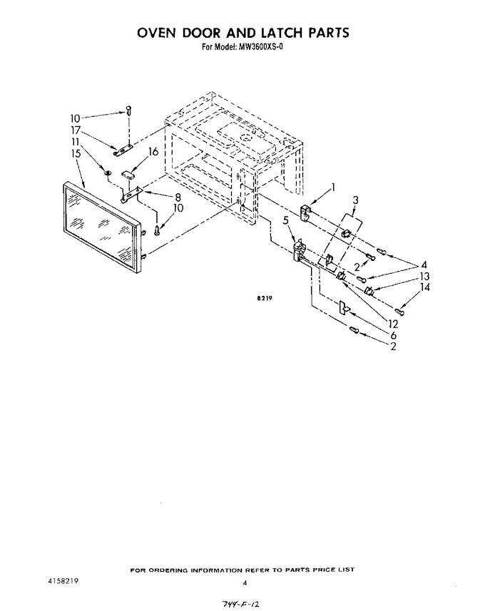 Diagram for MW3600XS0