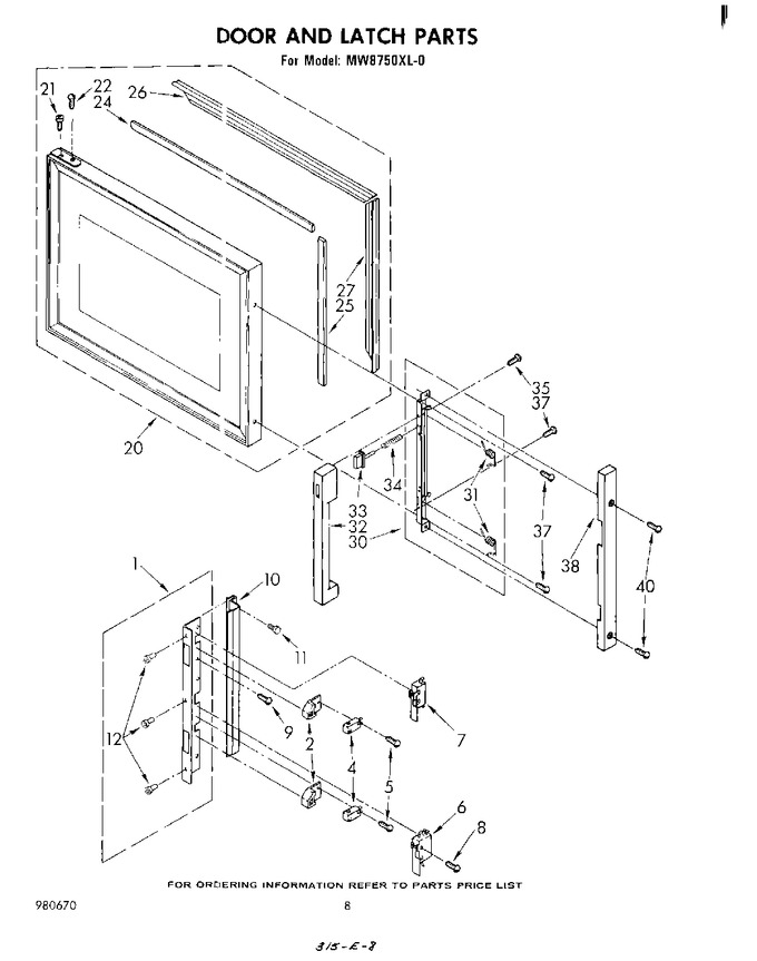 Diagram for MW8750XL0