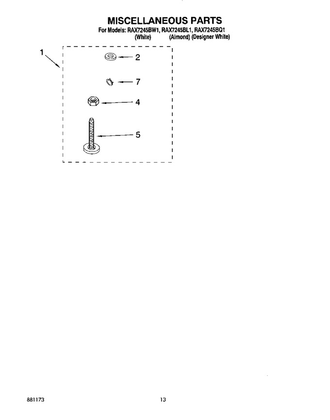 Diagram for RAX7245BW1