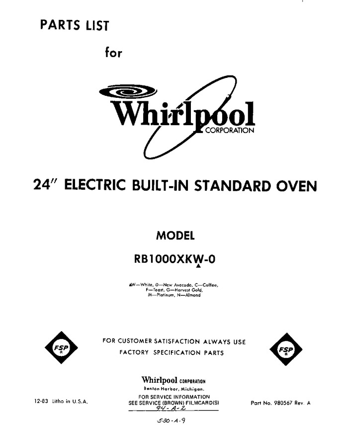 Diagram for RB1000XKW0