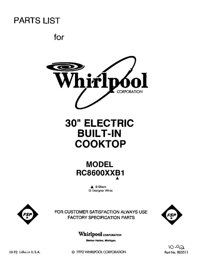 Diagram for RC8600XXB1