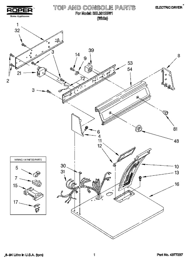 Diagram for REL3612BW1