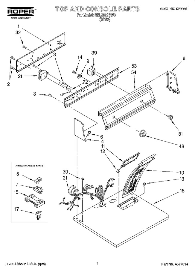 Diagram for REL3612BW3