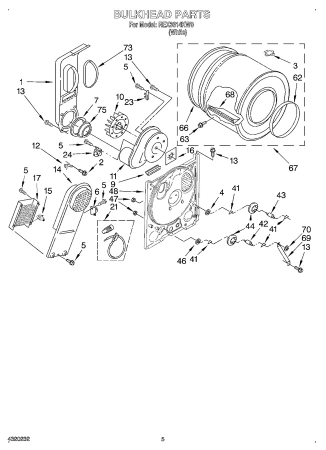 Diagram for REX3614KW0