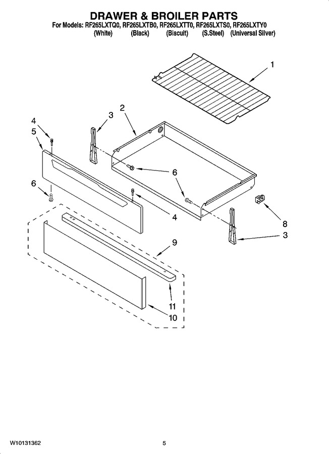 Diagram for RF265LXTY0