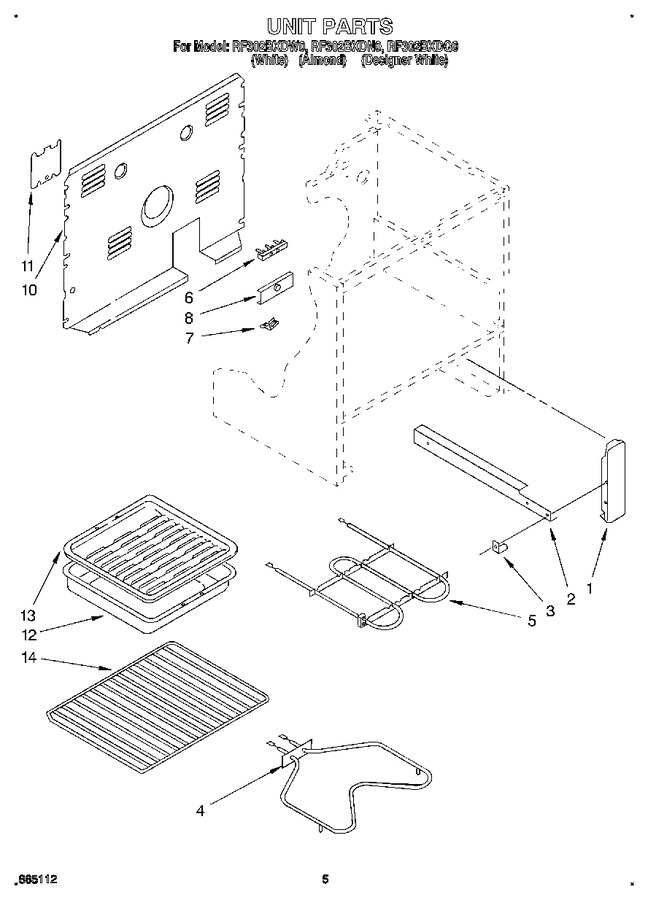 Diagram for RF302BXDW0