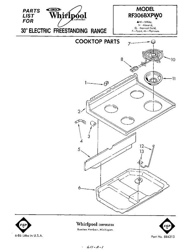 Diagram for RF306BXPW0