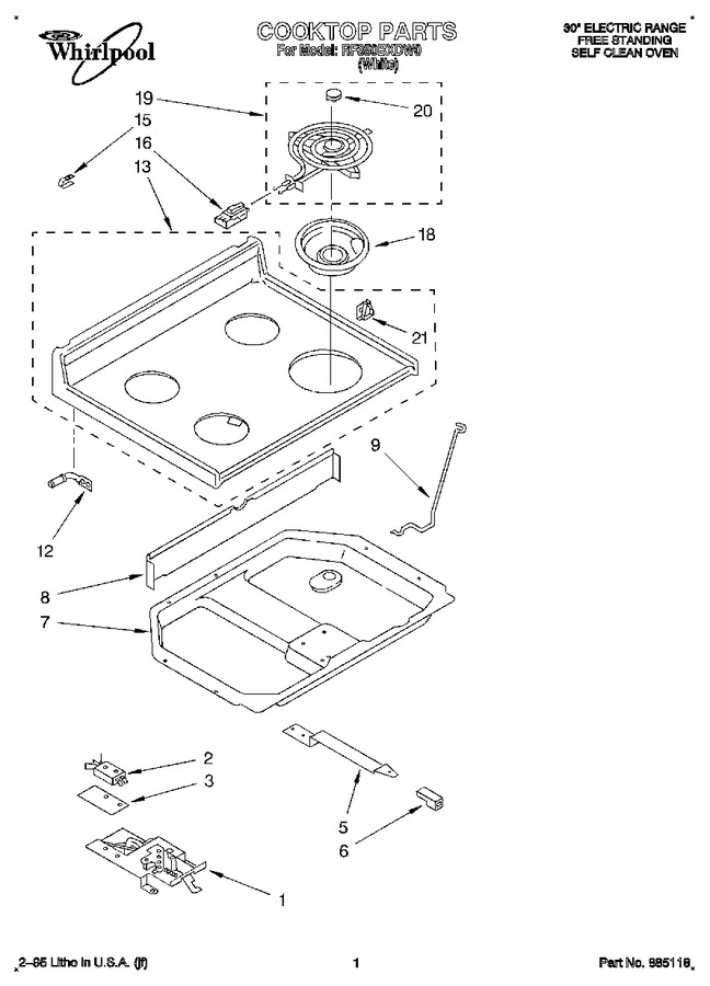 Diagram for RF350BXDW0