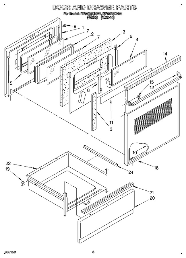 Diagram for RF3663XDW0