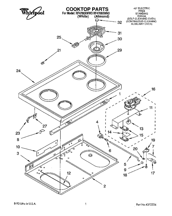 Diagram for RF4700XWN3