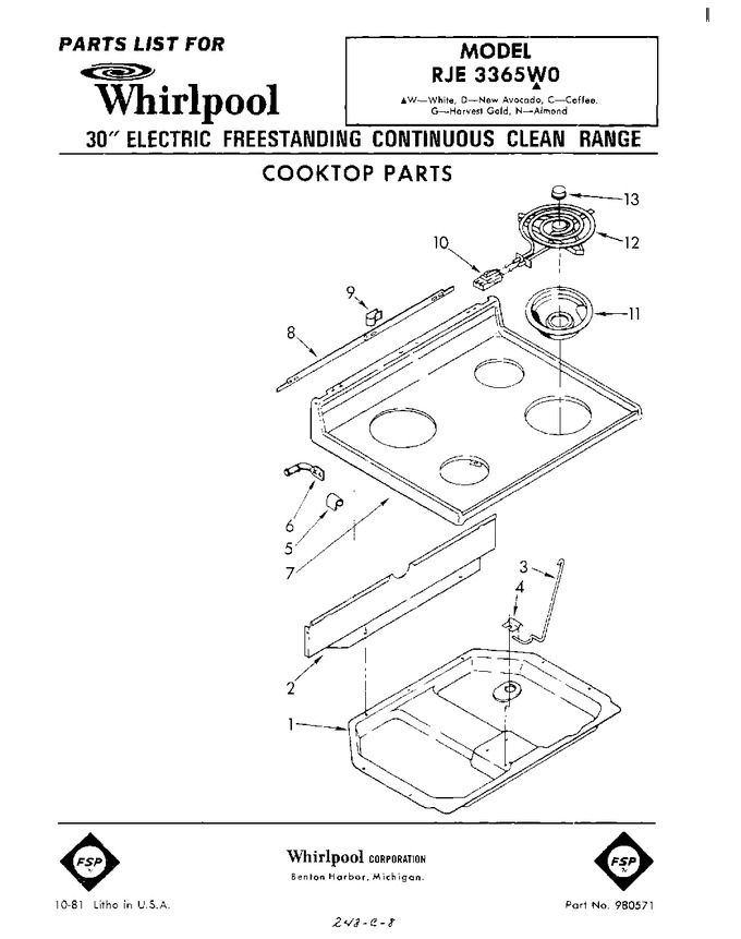 Diagram for RJE3365W0