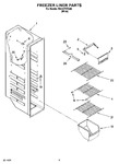 Diagram for 04 - Freezer Liner Parts