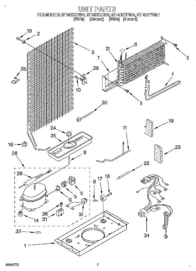 Diagram for RT14BKXFW01