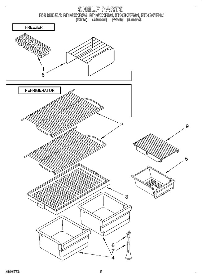 Diagram for RT14BKXFW01