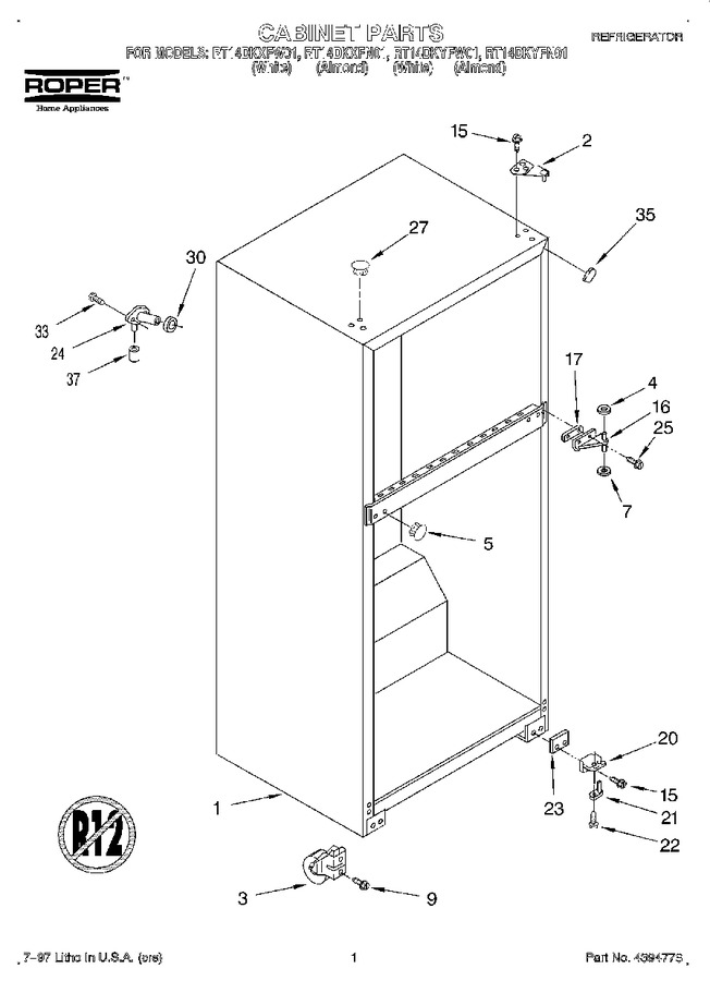 Diagram for RT14DKXFW01