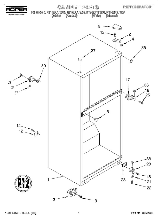 Diagram for RT14ZKXFW00