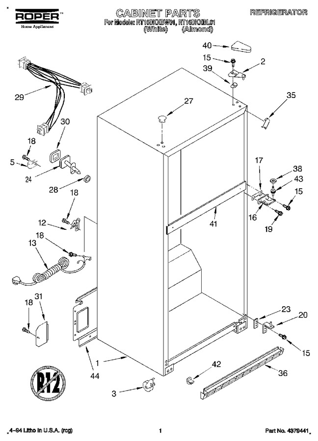 Diagram for RT16DKXBL01