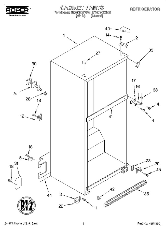 Diagram for RT20DKXFW01