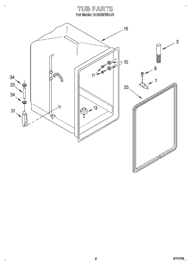 Diagram for RUD0800HB0