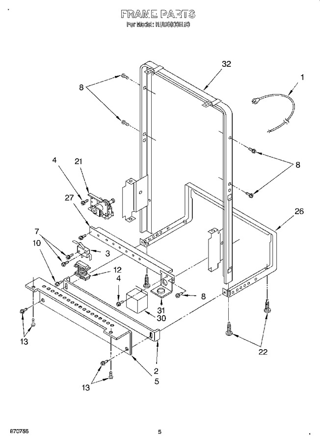 Diagram for RUD0800HB0