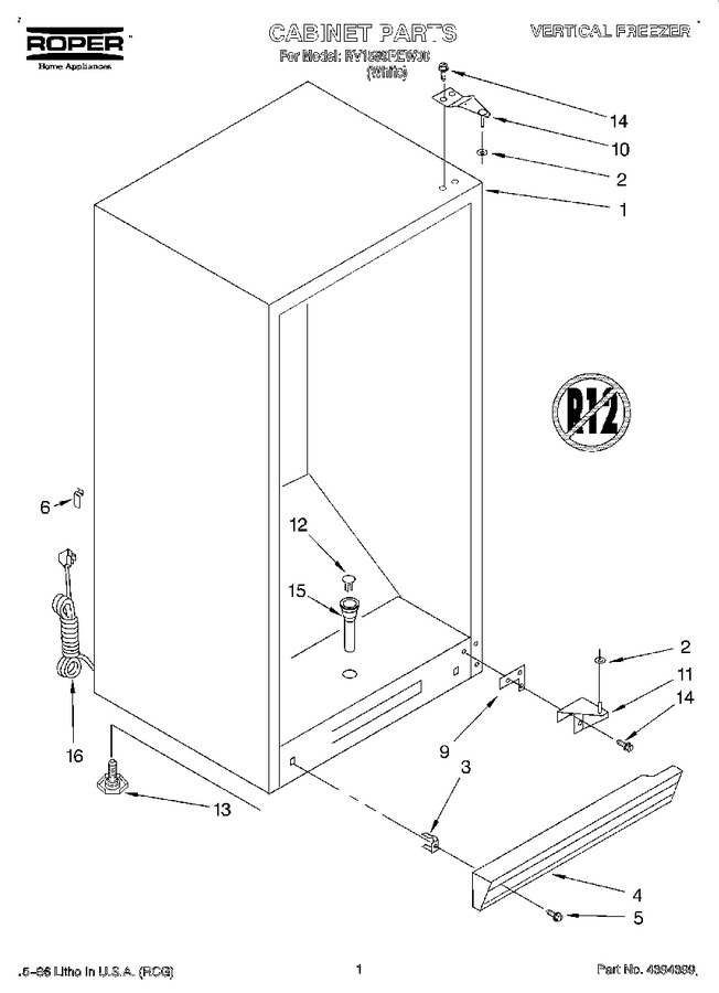 Diagram for RV1599REW00