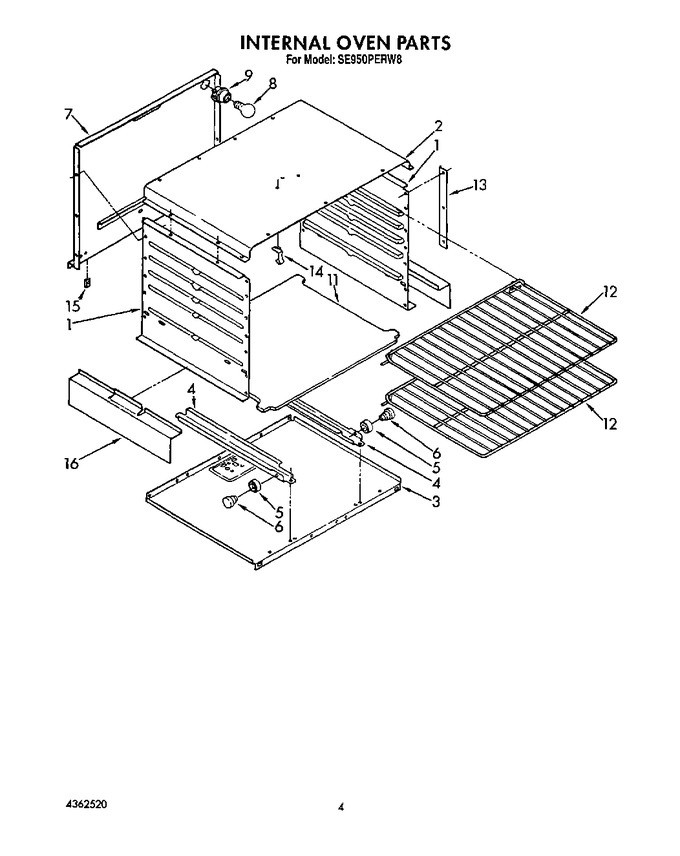 Diagram for SE950PERW8