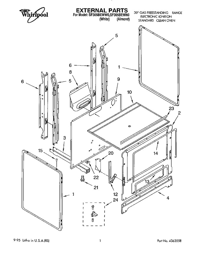 Diagram for SF305BEWW0