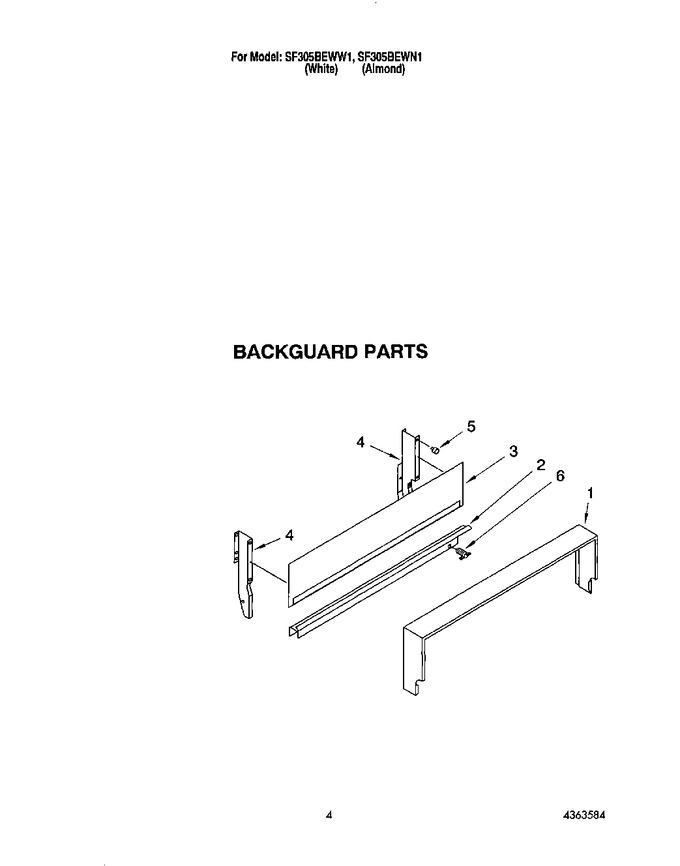 Diagram for SF305BEWW1