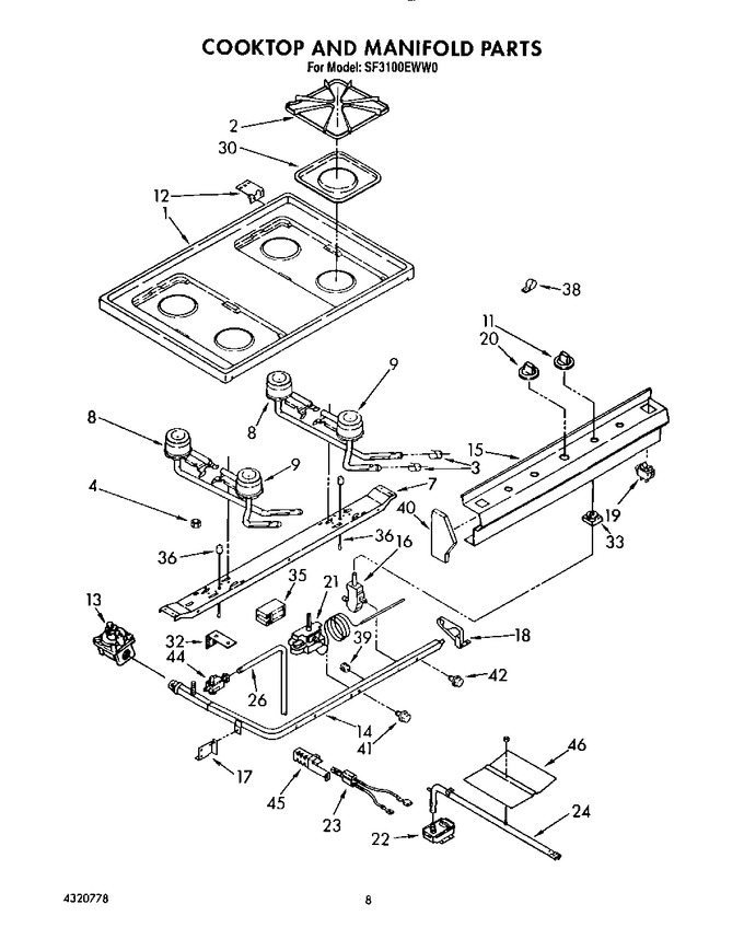 Diagram for SF3100EWW0