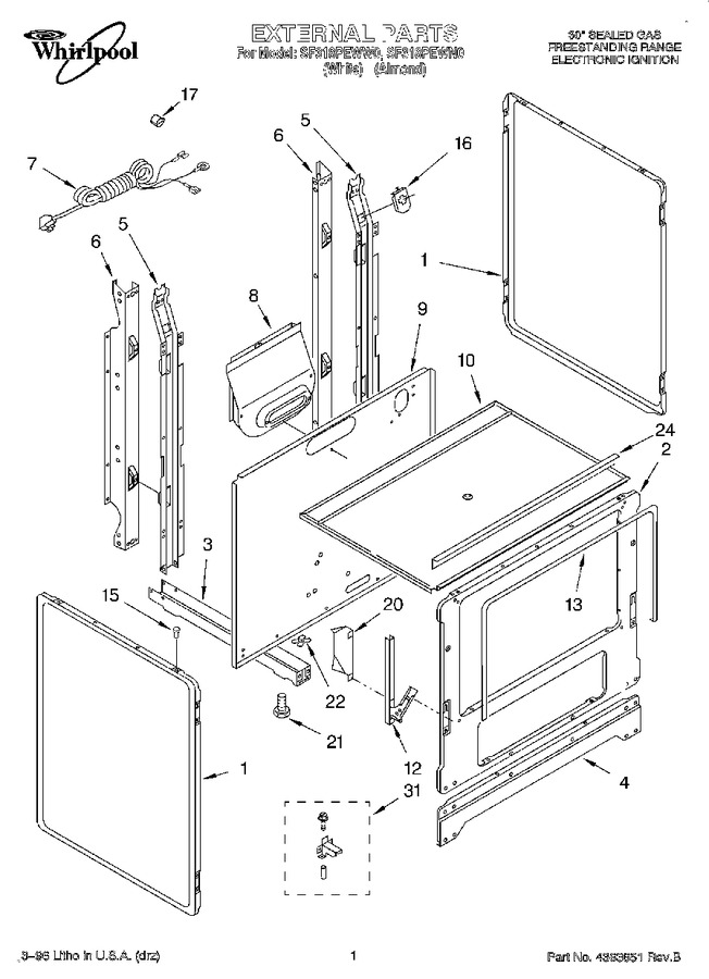 Diagram for SF318PEWW0