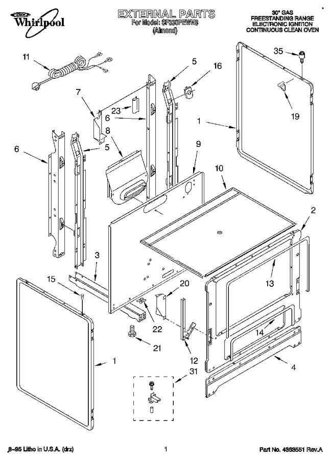 Diagram for SF330PEWN8