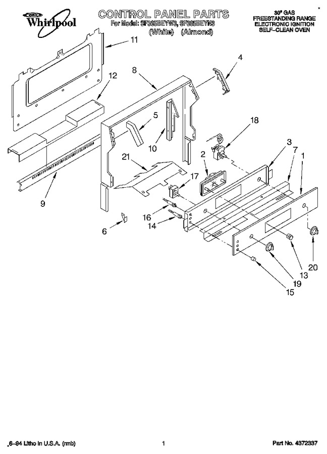 Diagram for SF365BEYW3