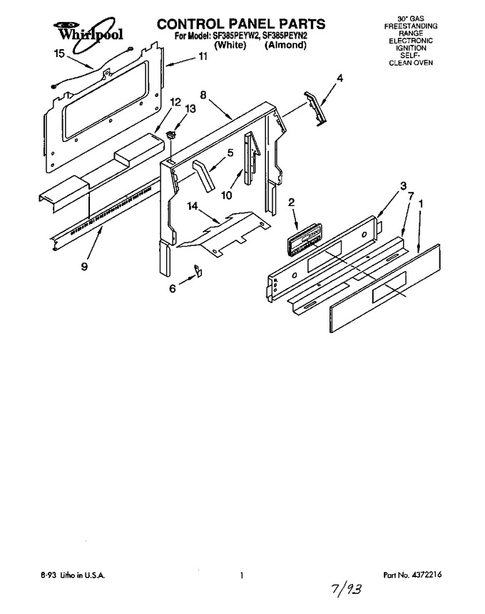 Diagram for SF385PEYW2