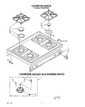 Diagram for 01 - Cooktop, Complete Sealed Gas Burner