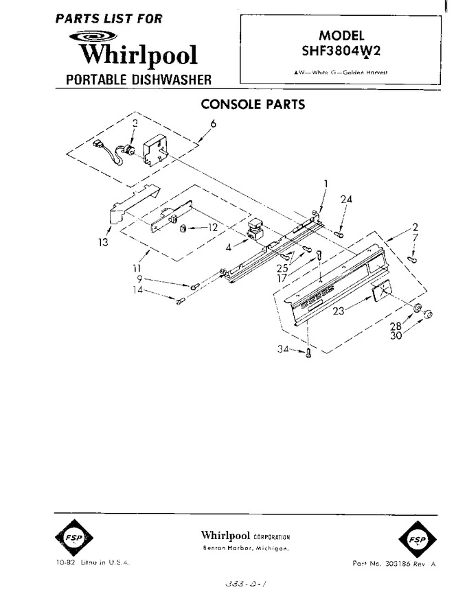 Diagram for SHF3804W2